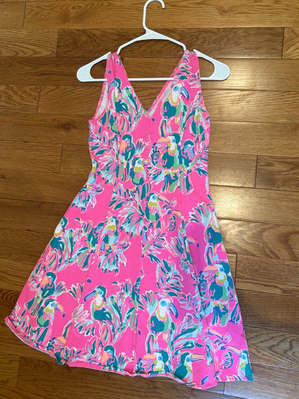 Lilly Pulitzer Pink Toucan Print Fit & Flare Dress XS